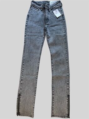 LNDN Landon Denim Faded Grey Wash Ankle Zipper Jeans